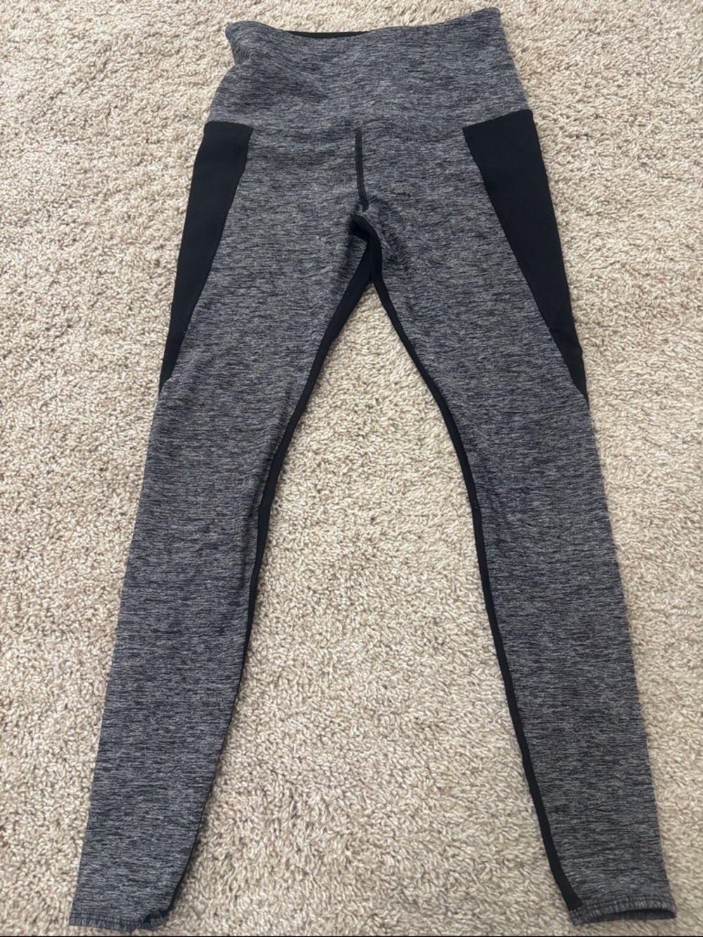 Lorna Jane Gray & Black High-Waist Leggings
